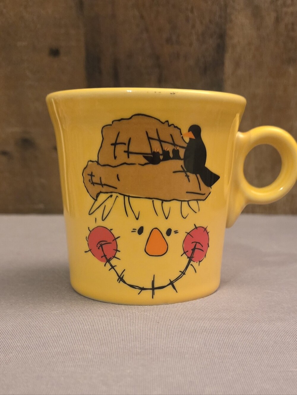 RARE Vintage Fiesta Scarecrow Coffee Cup